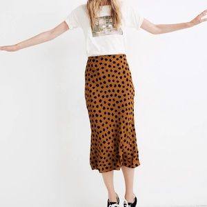 Midi Slip Skirt in Painted Spots. Size 14. NWT.